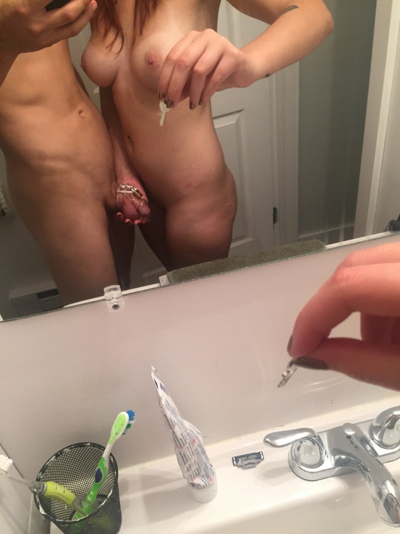 Erotic selfies of a couple in the bathroom